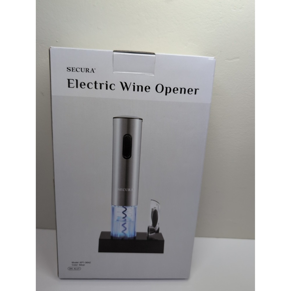 Secura Electric Wine Opener, Automatic Electric Wine Bottle Corkscrew Opener New